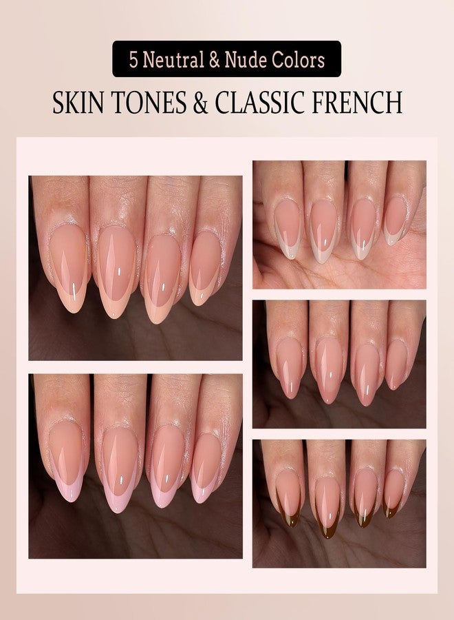 BTArtboxnails XCOATTIPS Press on Nails - French Tip Press on Nails Short Almond, Skin Tones Soft Gel Nails False Nail Tips, Soak Off Acrylic Nails Extensions - Image 5